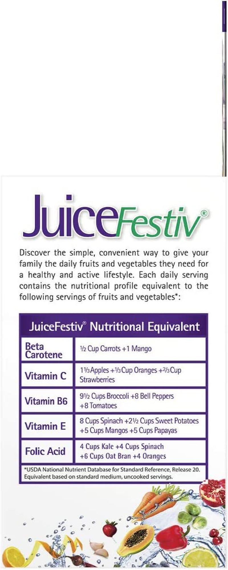 Natrol, Juicefestiv Daily Fruits & Veggies Capsules, 120 Count (Two 60 Count Bottles)