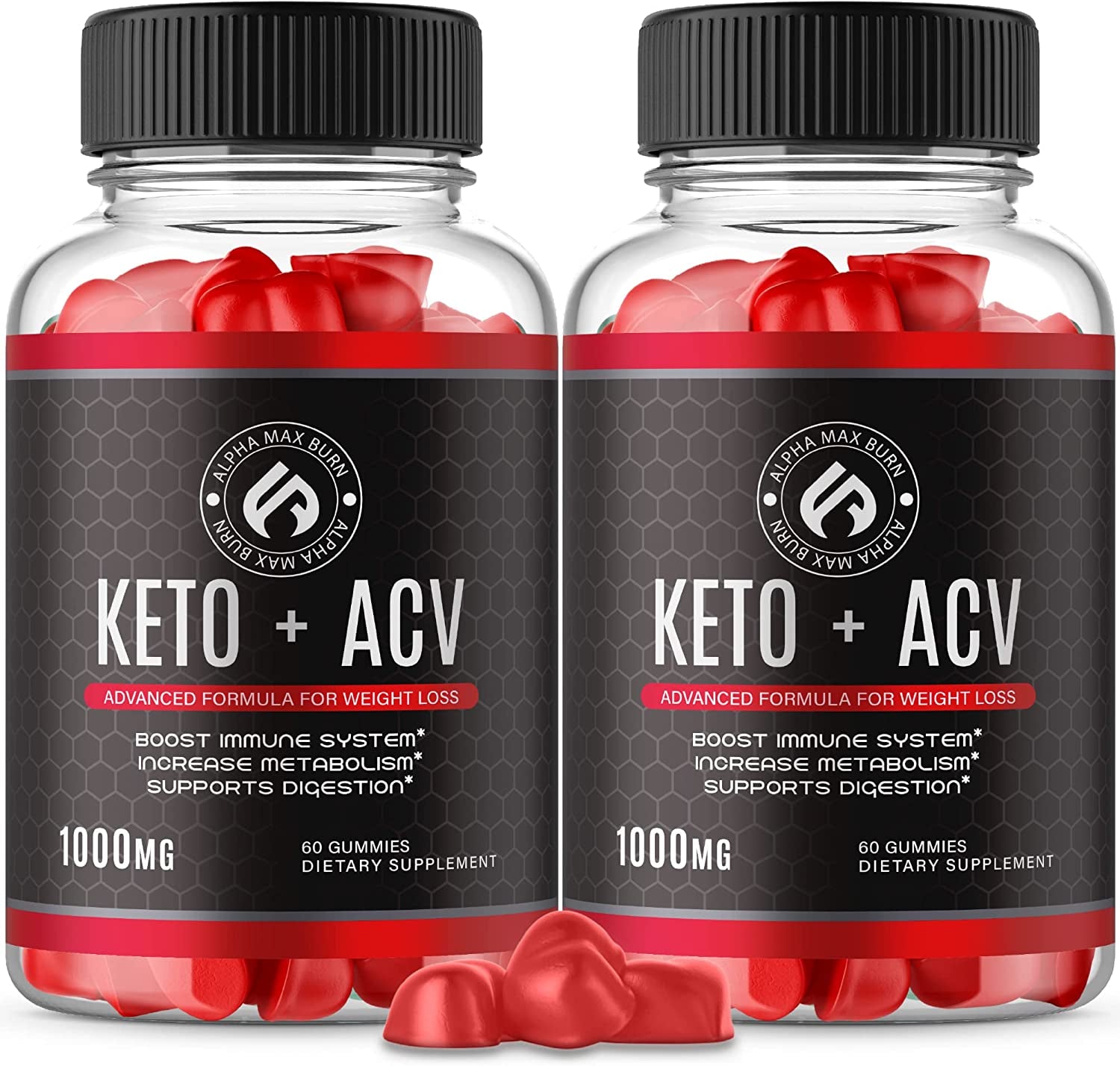 (2 Pack) Alpha Max Keto Gummies - Alpha Max Burn Keto ACV Gummies Alpha Max Keto Advanced Formula (120 Gummies)