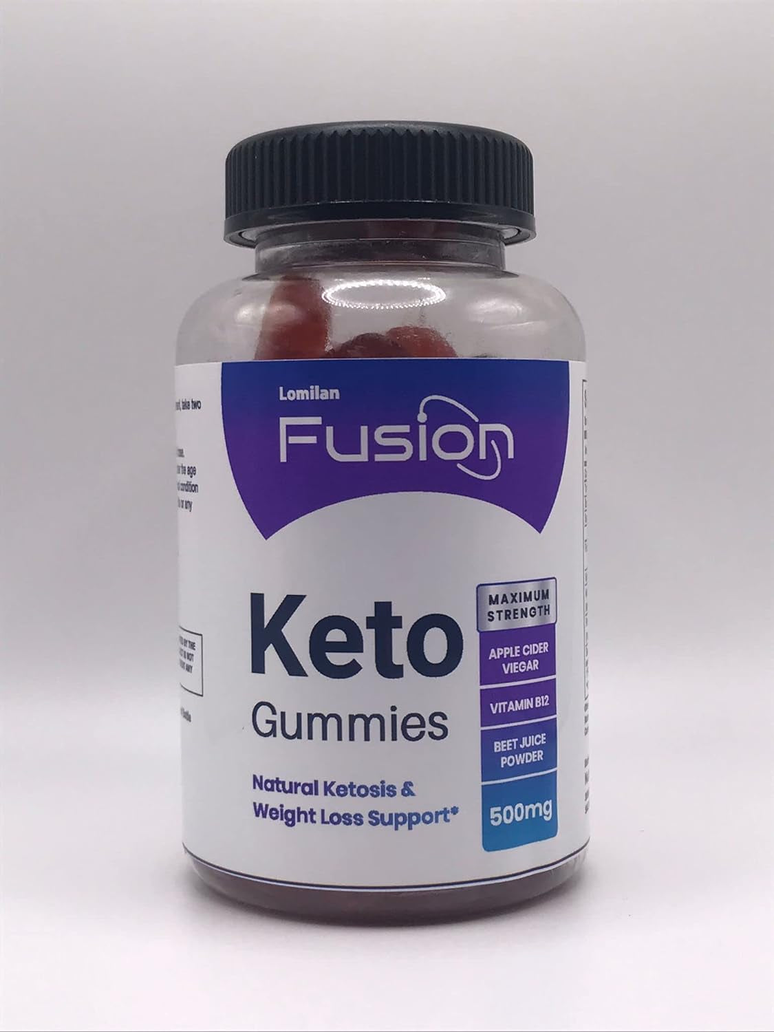 Lomilan Fusion Keto Gummies, Fusion Keto ACV Gummies, 60 Count (Pack of 1)