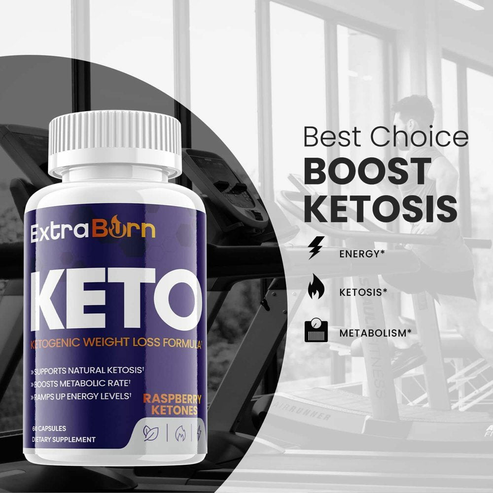 (3 Pack) Extra Burn Keto - Supplement for Weight Loss - Energy & Focus Boosting Dietary Supplements for Weight Management & Metabolism - Advanced Fat Burn Raspberry Ketones Pills - 180 Capsules