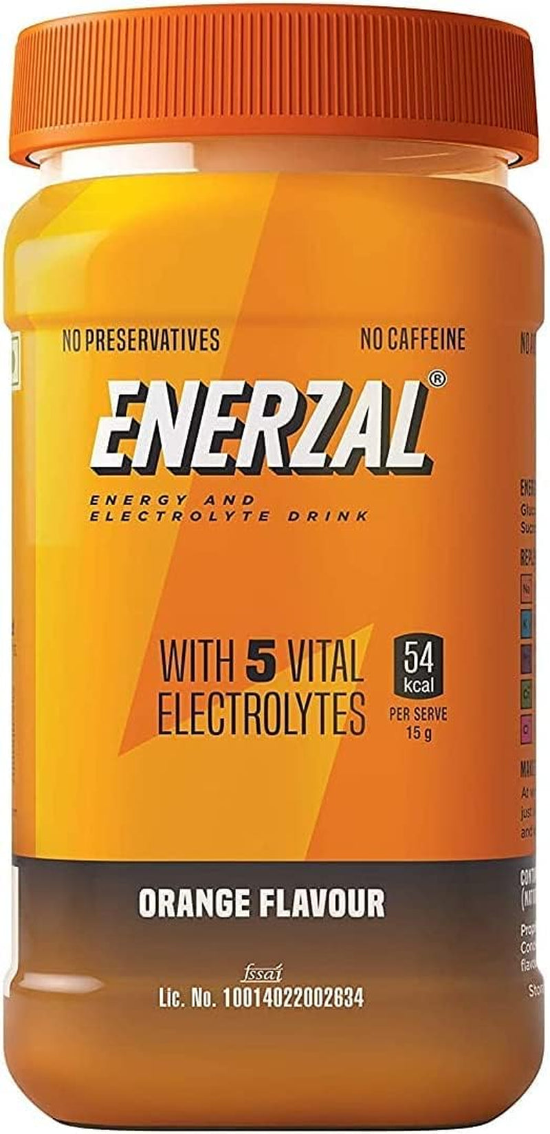 CROW Enerzal Energy Drink Powder, Orange, 500 G