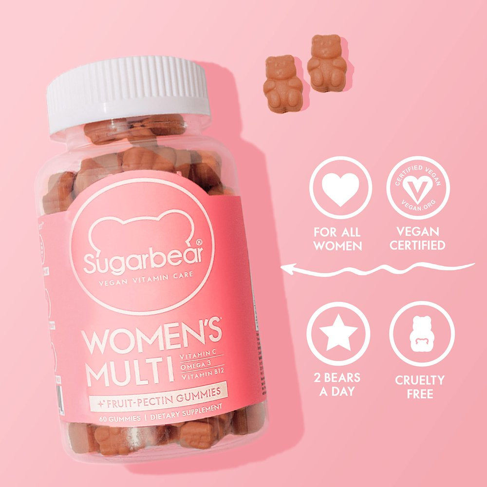 Sugarbear Women'S Multivitamin Gummies, Vegan Collagen Booster Blend - Supplements for Women, 60Ct
