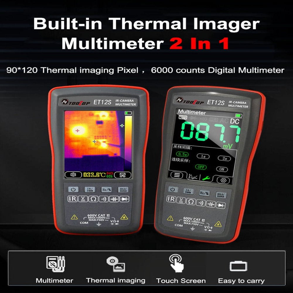 Diymore 2 in 1 Thermal Imager Multimeter 2.8'' Touch Screen IR Thermal Camera Multimeter