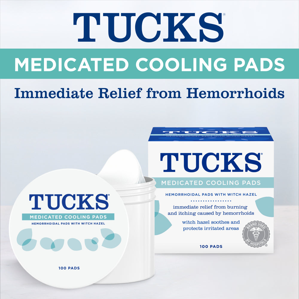 TUCKS Medicated Cooling Hemorrhoid Pads, 100 Count