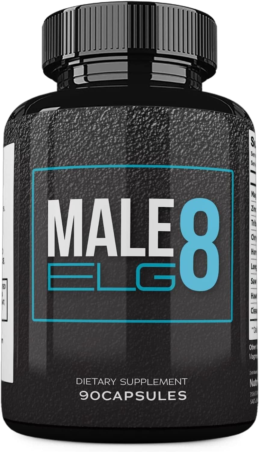 Lomilan Male ELG8 Performance Supplement, Male ELG8 for Men, 90 Capsules, 1 Month Supply