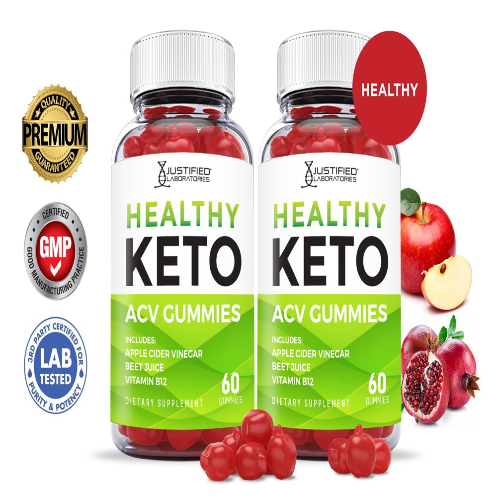 (2 Pack) Healthy Keto ACV Gummies 1000MG Dietary Supplement 120 Gummys