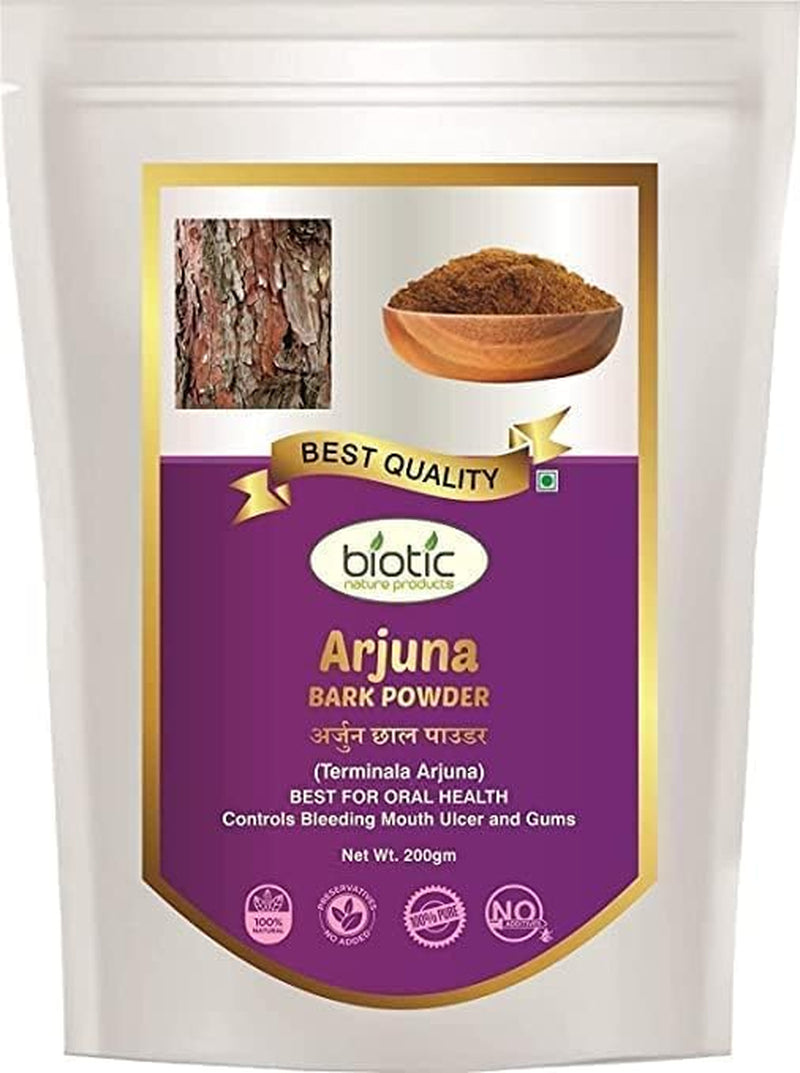 SJH Natural Arjuna Bark Powder (Terminalia Arjuna) - Arjuna Chaal Powder,For Heart - 200Gm.