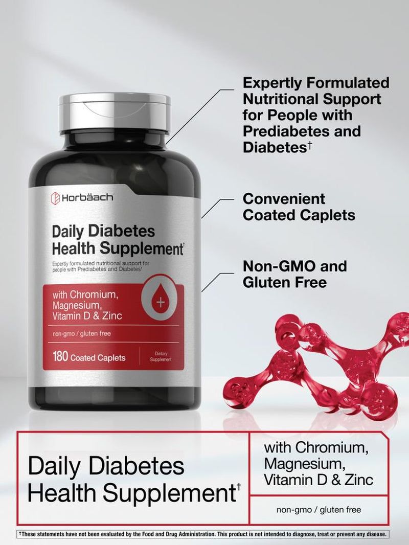 Diabetes Support Supplement | 180 Tablet | Vegetarian | by Horbaach