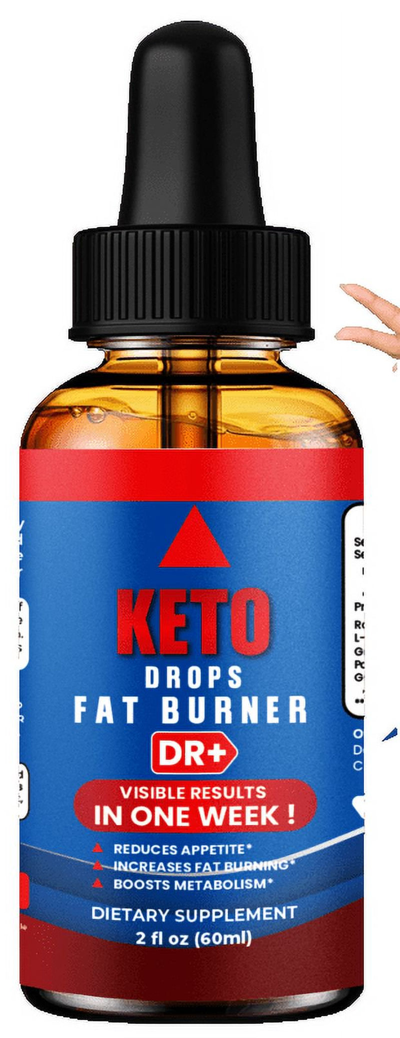 Keto Belly Fat Burner Drops to Lose Stomach Fat, Weight Loss Supplement Men & Women - 60Ml