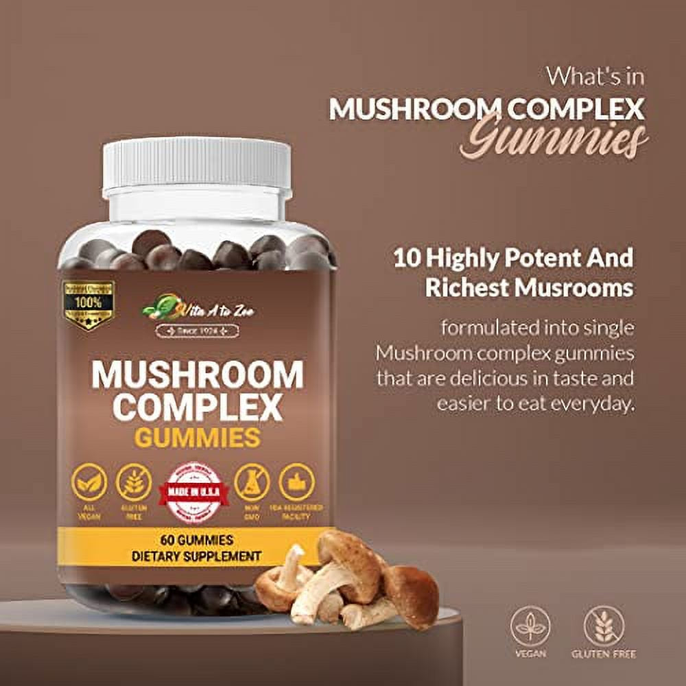 Vita a to Zee Mushroom Complex 60 Gummies