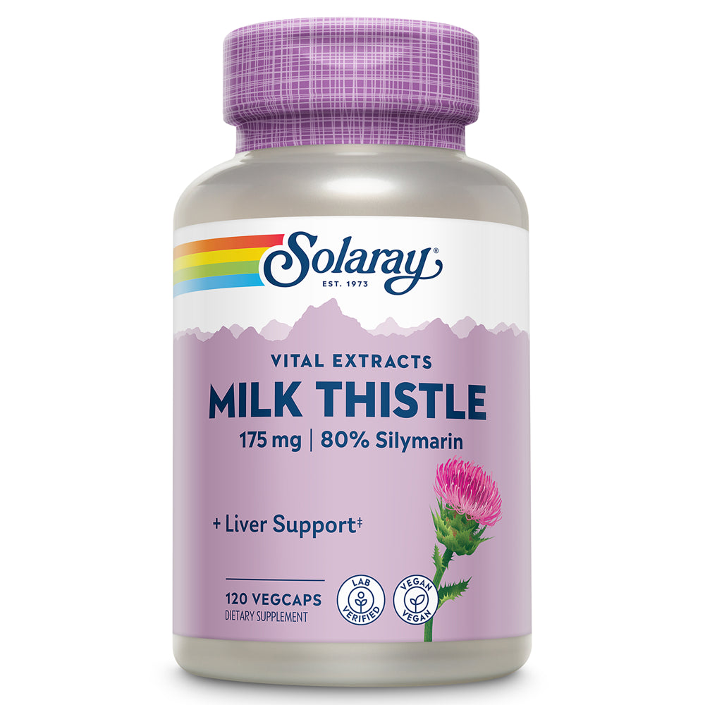 Solaray Milk Thistle Seed Extract 175Mg | Antioxidant Intended to Help Support a Normal, Healthy Liver | Non-Gmo & Vegan | 120 Vegcaps