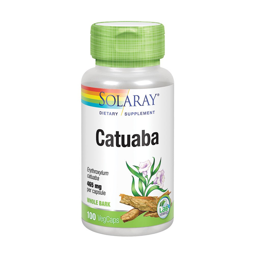 Solaray Catuaba Bark Extract 930 Mg | Healthy Libido, Mood & Energy Support | Whole Bark | No Excipients or Fillers | Non-Gmo & Vegan | 100 Vegcaps