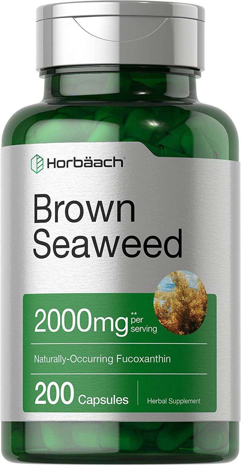 Brown Seaweed Extract Capsules 2000Mg | 200 Pills | by Horbaach