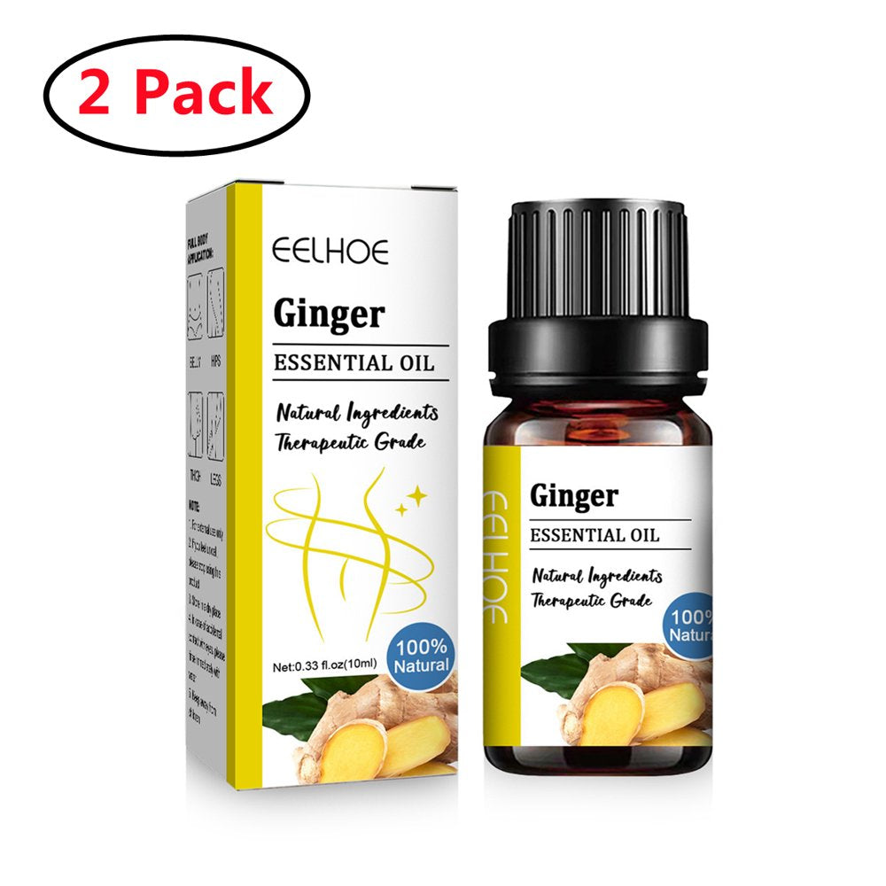 2 Pack Quick-Acting Essential Oil, Belly Drainage Ginger Oil Plant Aroma Oil, Slimming Tummy Massage Ginger Oil for Fat Burning