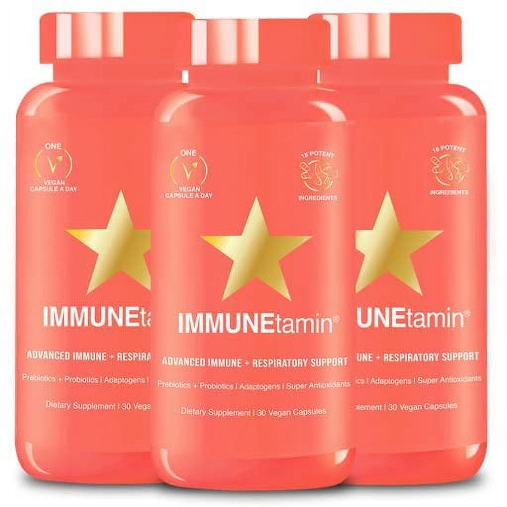 Immunetamin Probiotic Immunity Booster, Immune & Respiratory Support | Natural Supplements with Antioxidants, Vitamin A&C for Gut Health & Mood Support