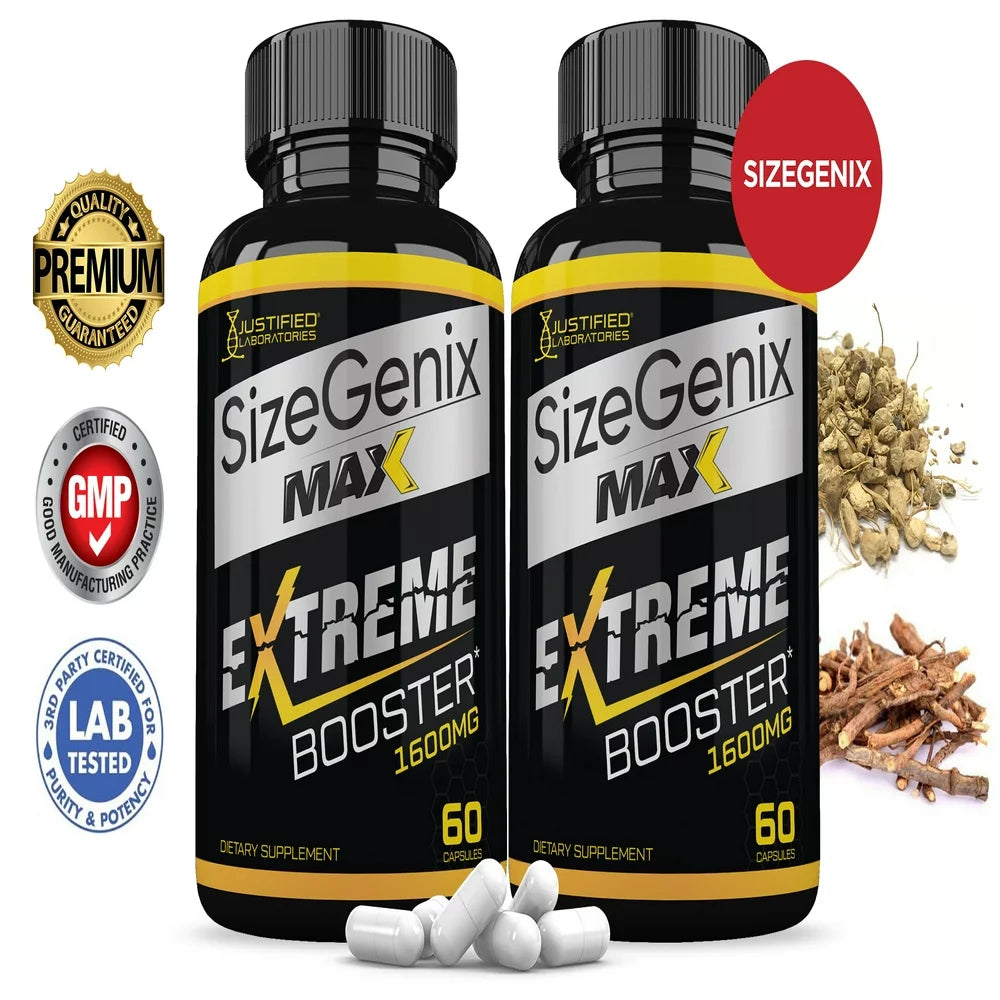 (2 Pack) Sizegenix Max Men’S Health Supplement 1600Mg 120 Capsules