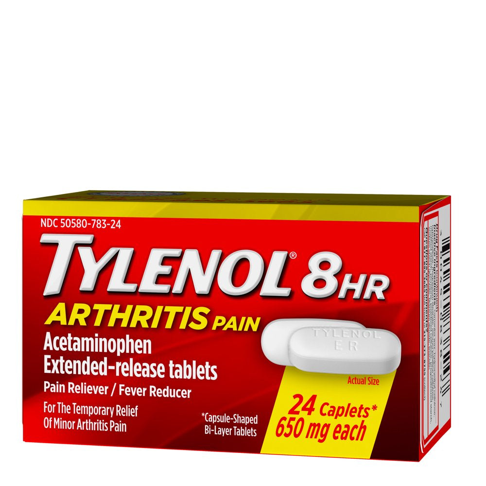 Tylenol 8 Hour Arthritis & Joint Pain Acetaminophen Caplets, 24 Count