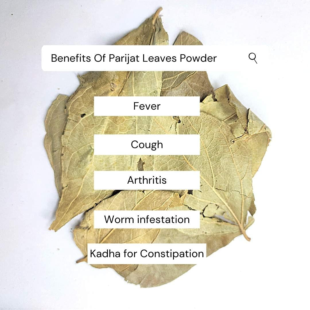 Metrol Parijatak Pan Powder-Harsingar Patti Powder-Paarijaat Leaf Powder-Parijatak Leaves Powder-Harshingar Patta-Nyctanthes Arbor-Tristis (500 GMS)