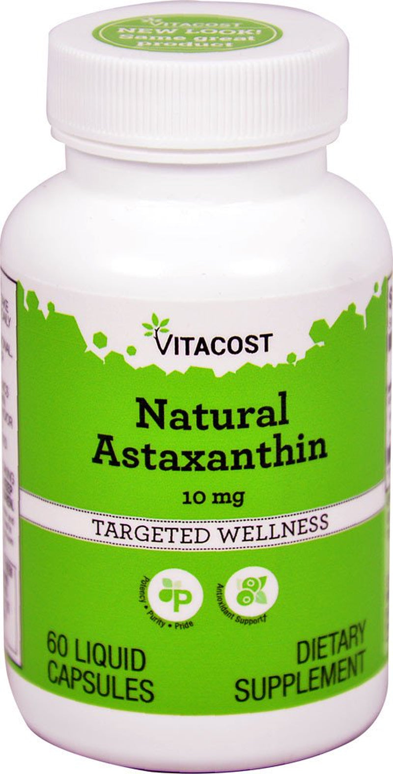 Natural Astaxanthin -- 10 Mg - 60 Liquid Capsules