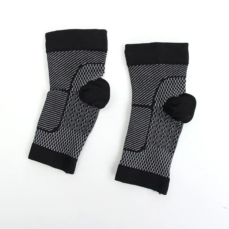 4 Pairs Neuropathy Socks, Foot Compression Ankle Brace for Men and Women(Black-L/Xl)