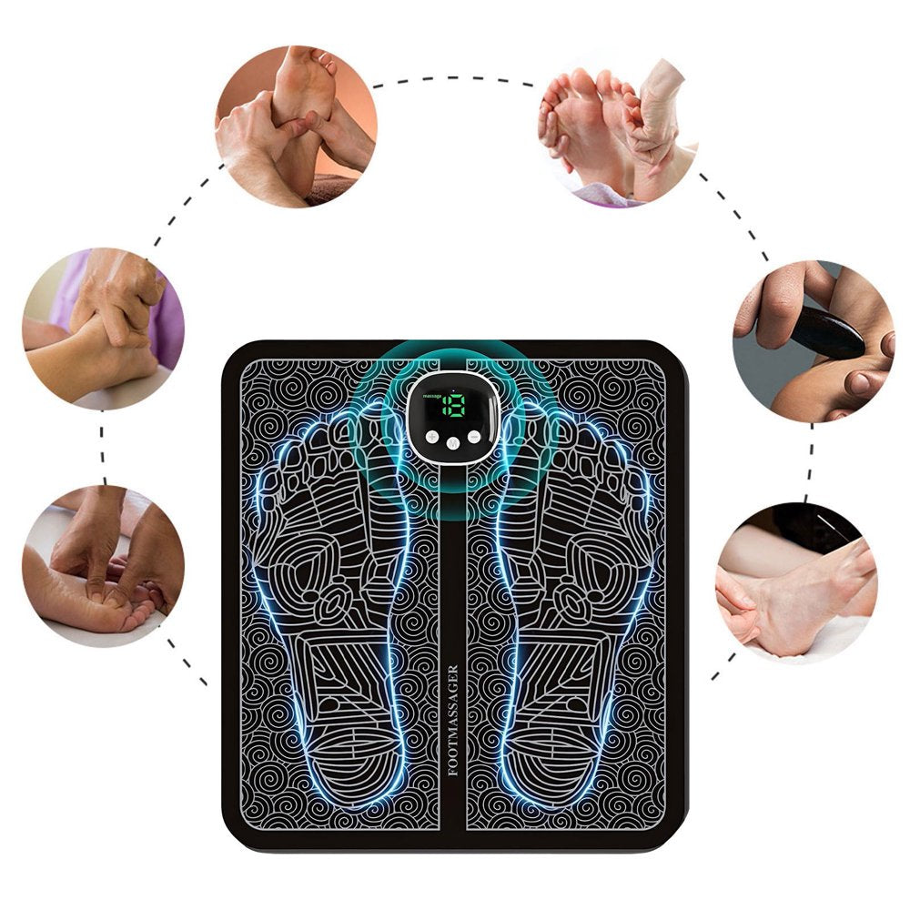 Weloille Foot Massager for Neuropathy Feet, Whole Body Massager for Neuropathy, Foot Massager for Circulation and Pain Relief, for Those Who Stand and Work All Day (8 Modes, 19Th Gear)