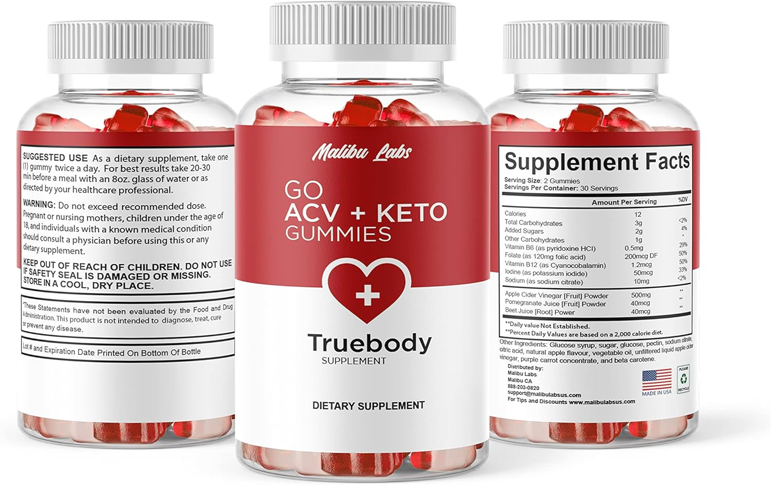 Truebody Go ACV Apple Cider Vinegar + Keto Gummies, True Body Ketosis, New Strong Time Released Formula, 1500Mg Once a Day, Ketogenic Support Supplement, Ketos Shark Gummy (3 Pack) 90 Day Supply Tank