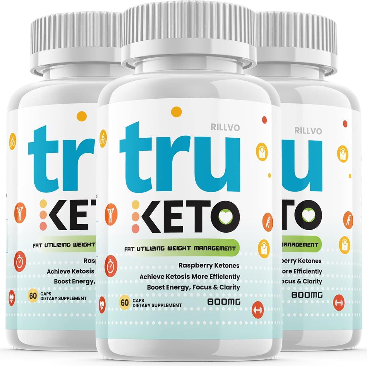 (3 Pack) Tru Keto Pills, Advanced Ketogenic Formula (180 Capsules)