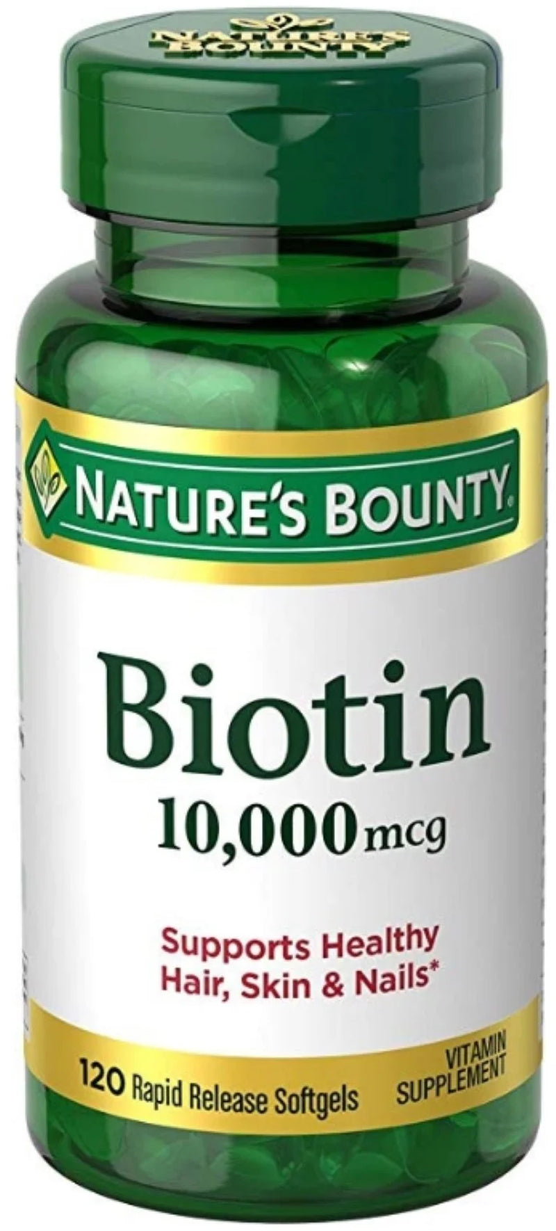 Nature'S Bounty Biotin 10,000 Mcg, Rapid Release Softgels 120 Ea (Pack of 2)