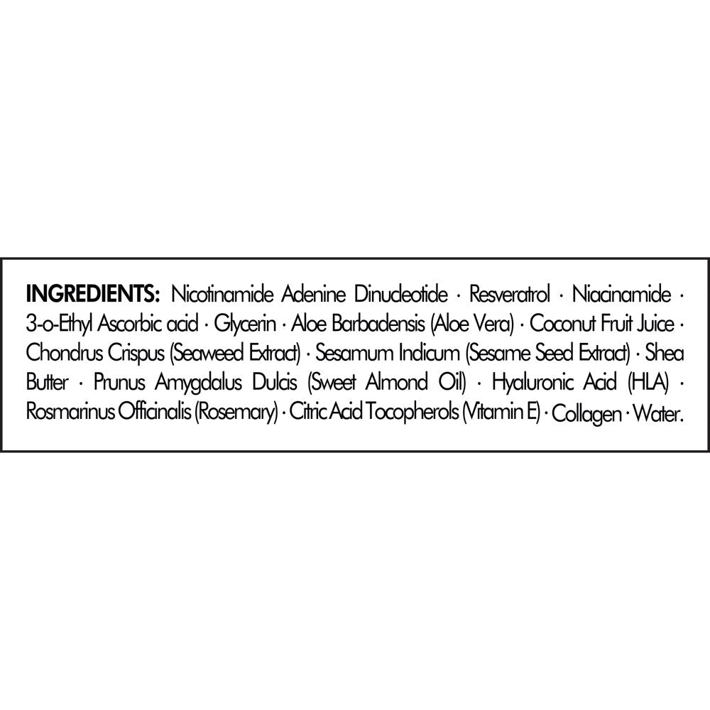 Codeage NAD Facial Cream, Resveratrol, Niacinamide, Hyaluronic Acid, Collagen, Vitamin C & E, 1.8 Oz