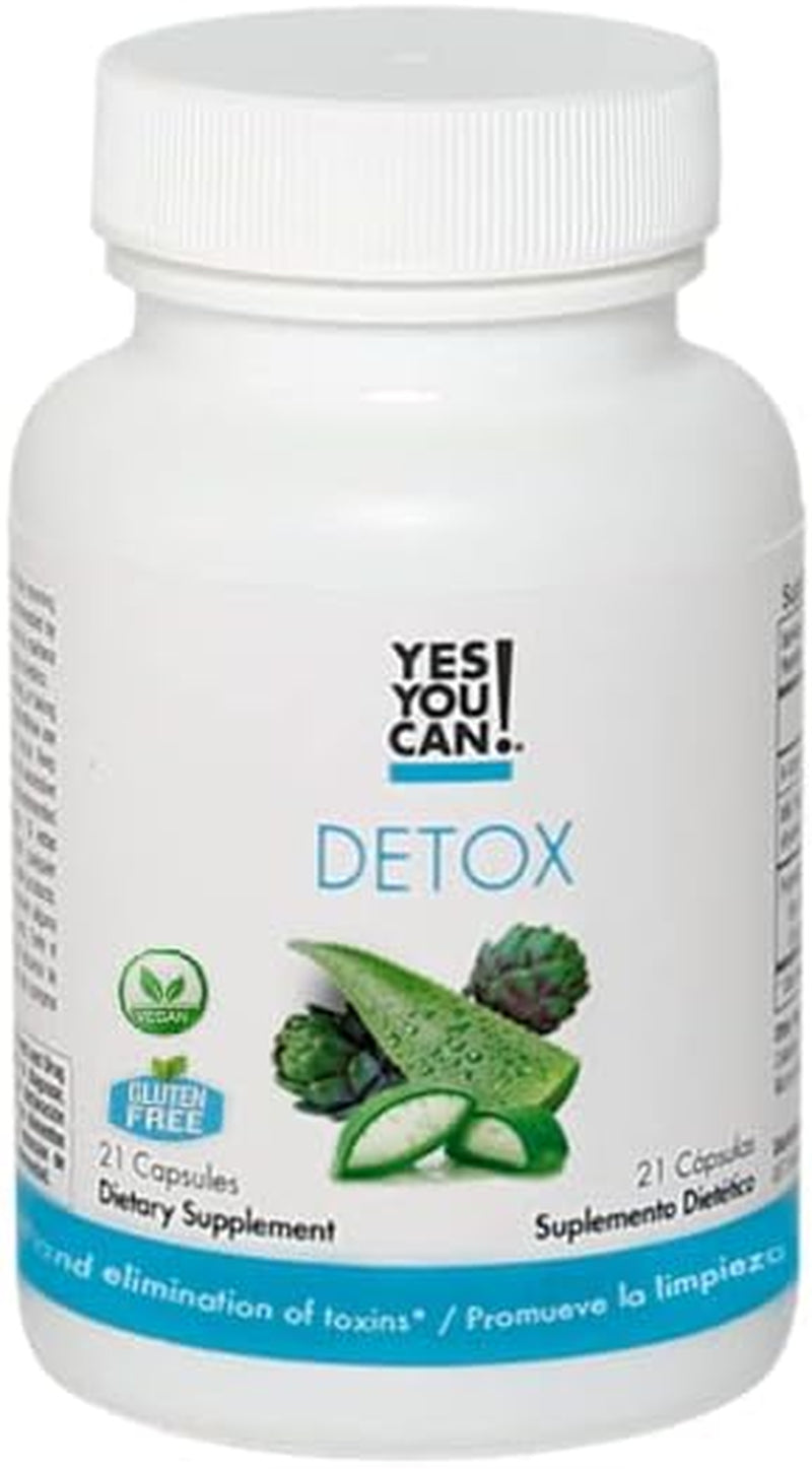 Yes You Can! Natural Detox Cleanse - Daily Cleanse Supplement for Men & Women - Detox Pills for Body Cleanse - Digestive Cleanse & Restore - Detox plus Kit - 21 Capsules