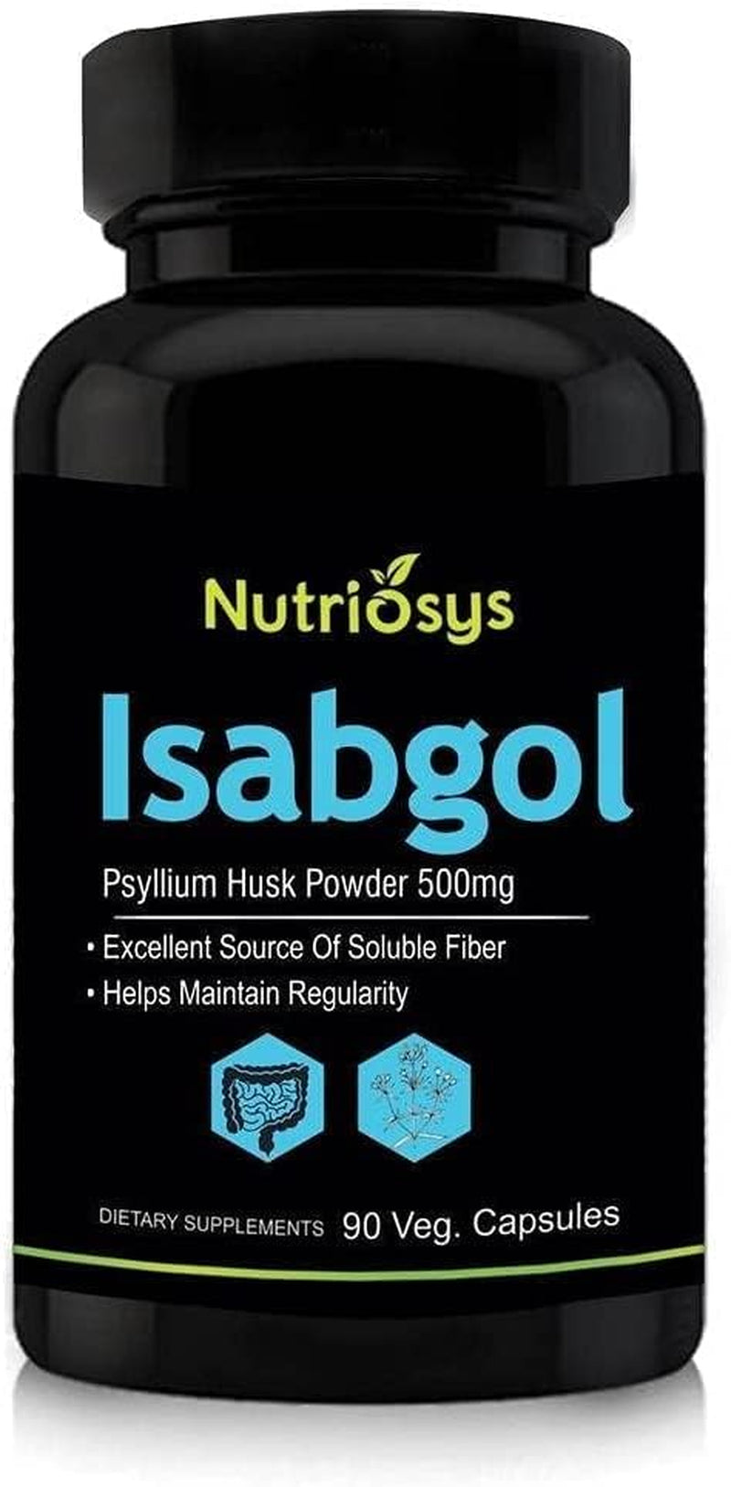 MIYUU Nutriosys Isabgol 500Mg - 90 Veg Capsules