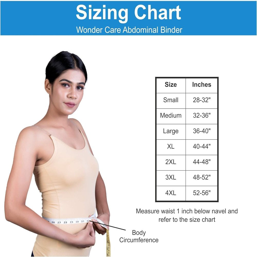 Wonder Care-Abdominal Binder Lower Waist Support Belt after C-Section Delivery for Women Slim Support Elastic Maternity Tummy Waist Belly Trimmer Fat Burner Post-Natal Operative Belt-Xxl