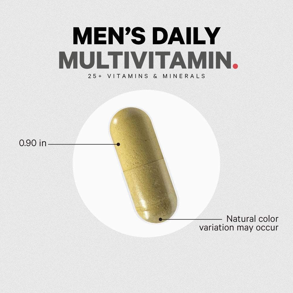 Codeage Men’S Daily Multivitamin Capsules, 25+ Vitamins & Minerals, Whole Food, Fermented, 120 Ct