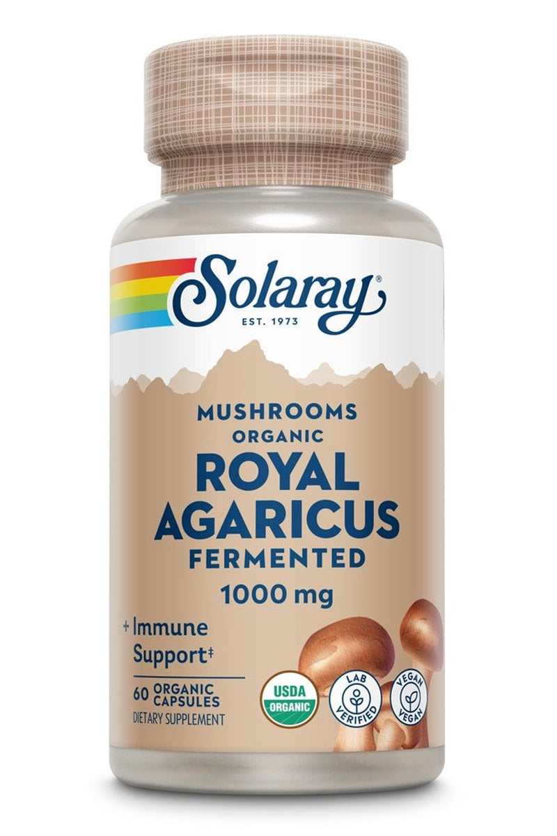 Solaray Organically Grown Fermented Royal Agaricus Mushroom -- 500 Mg - 60 Vegcaps