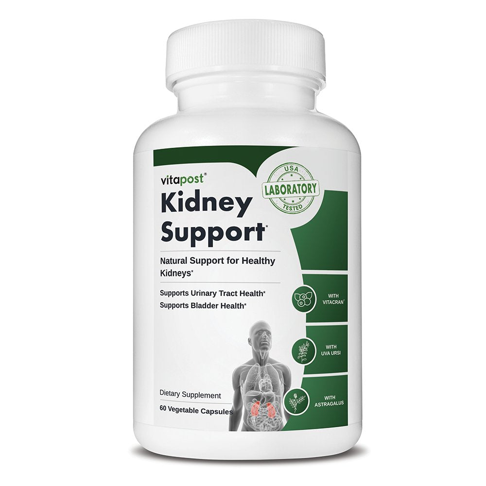 Vitapost Kidney Support Supplement with Cranberry, Uva Ursi, Astragalus - 60 Capsules