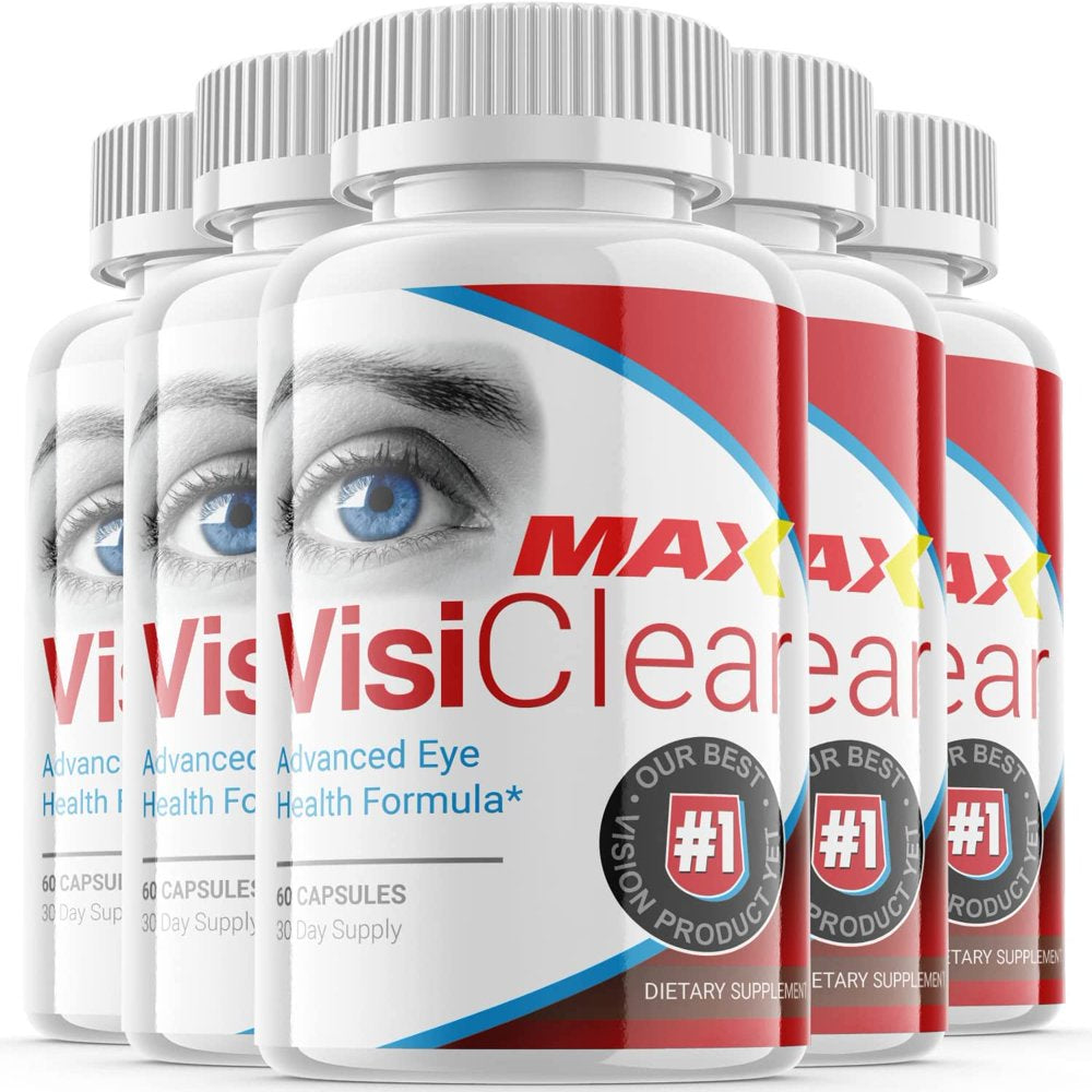 (5 Pack) Visiclear Max - Revolutionary Advanced Vision Matrix Formula - Supports Healthy Vision - Dietary Supplement for Eyes Sight - 300 Capsules