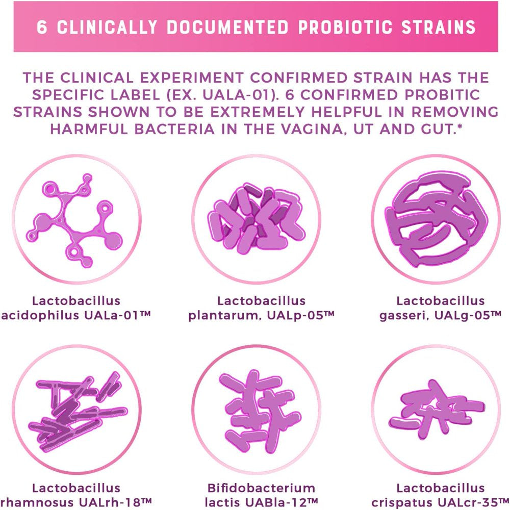 Nutricelebrity Nutriflora-Pro Probiotics for Women - Support Vaginal, Urinary Health (UTI), Digestive System, Period Pain, Yeast, and BV Relief, Cranberry Pills, 10 Billion CFU 6 Strains (60 Caps)