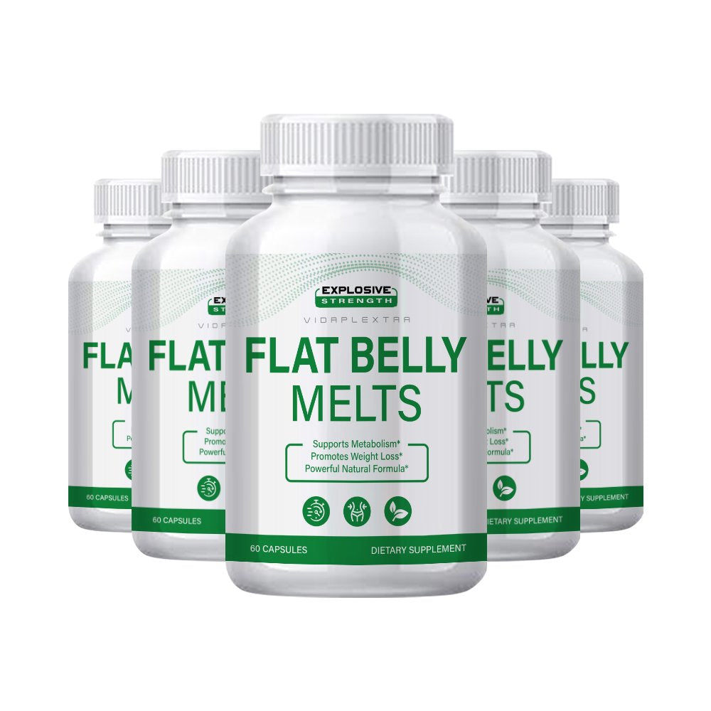 (5 Pack) Flat Belly Melts Capsules - Flat Belly Melts Metabolism Support Capsules