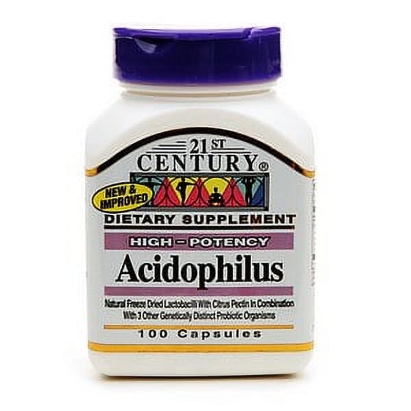 21St Century Acidophilus High-Potency Capsules - 100 Ea, 6 Pack