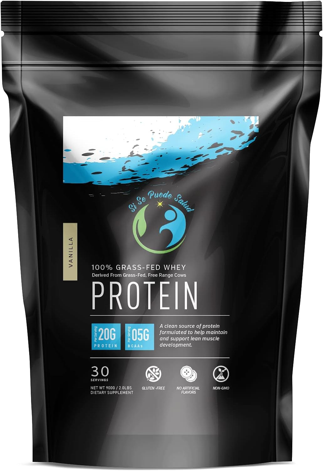 100 % Grass-Fed Whey Protein/100% Proteína De Suero De Leche (Vanilla)