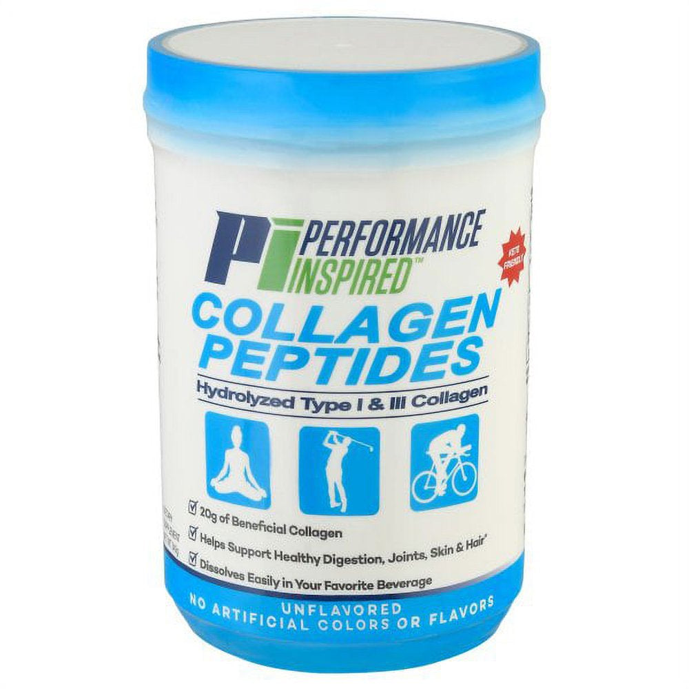 Performance Inspired Nutrition - Hydrolyzed Collagen Peptides - Joint/Skin/Nails/Beauty Support - Unflavored Powder – All Natural