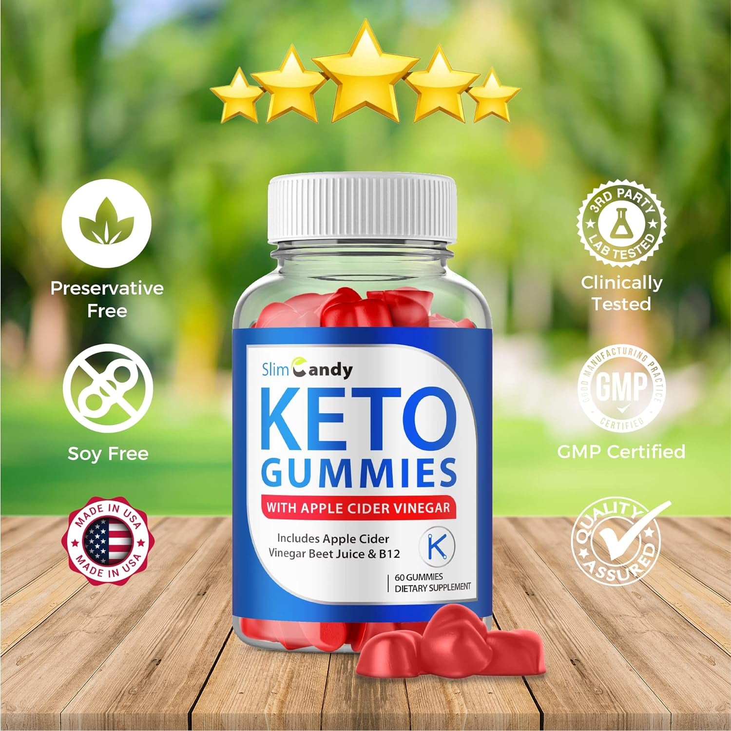 (2 Pack) Slim Candy Keto ACV Gummies, Slim Candy Keto Gummies Slim Candy ACV Gummies with Apple Cider Vinegar, Slimcandy Advanced Gummy (120 Gummies)