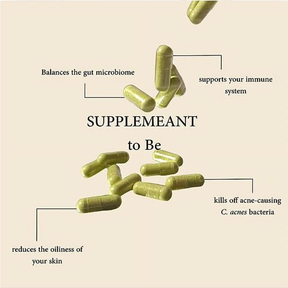 Dermala #FOBO SUPPLEMEANT to Be Acne Supplement | All Natural Daily Prebiotics Probiotics Vitamins Skin Mix with Zinc | Improve Clear Blemish-Free Radiant Skin through Balancing Gut Health