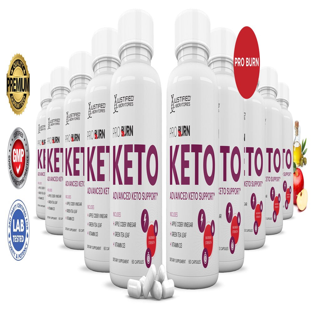 (10 Pack) Pro Burn Keto ACV Pills 1275Mg Alternative to Gummies Dietary Supplement 600 Capsules