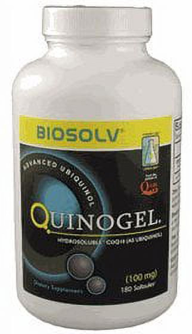 100Mg Quinogel Solubilized Ubiquinol Coq10 (180 Softgels) (Hydrosoluble Kaneka Ubiquinol)