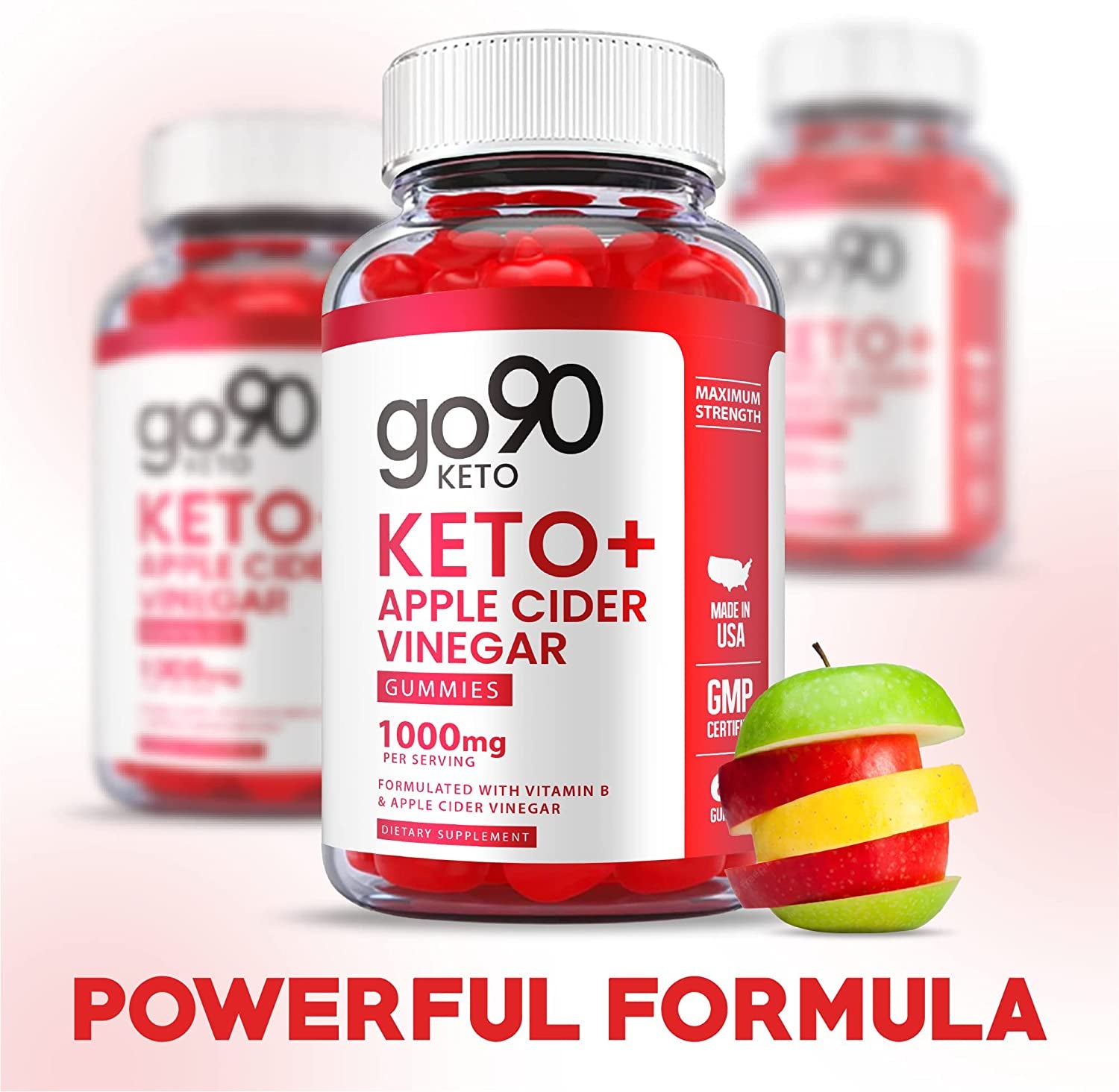 Go90 Keto Gummies - Official Formula, Vegan - Go 90 Keto ACV Gummies with Apple Cider Vinegar, Vitamin B12, Go90 ACV Keto Gummy Ss, Weight Apple Loss Cider Pomegranate Juice, Beet Root (60 Gummies)