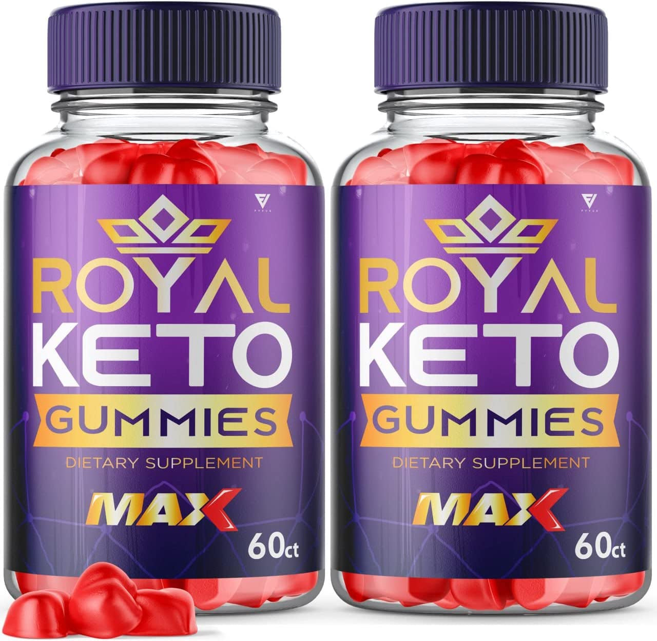 (2 Pack) Royal Keto Gummies Weight Loss ACV - Royal Keto ACV Belly Diet Royalketo Keto+Acv AVC Acc Apple Cider Vinegar Supplement Women Men Beetroot Folate (120 Gummies)