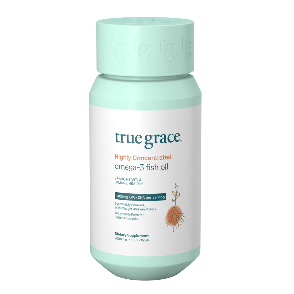 True Grace Omega-3 Fish Oil 180 Ct Bottle