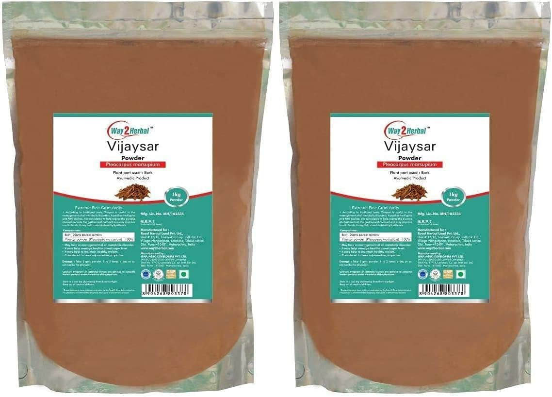 SPEC Way2Herbal Vijaysar Powder - 1 Kg Value Pack of 2