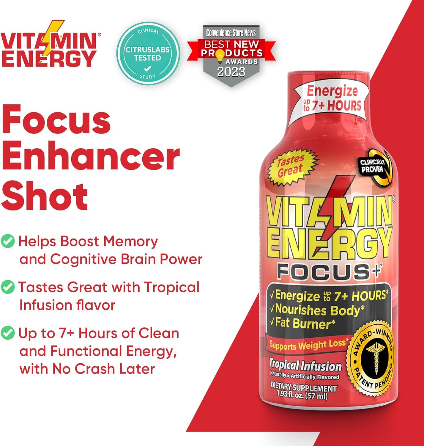 Vitamin Energy Mood+ and Focus Energy Drink Shot Bundle